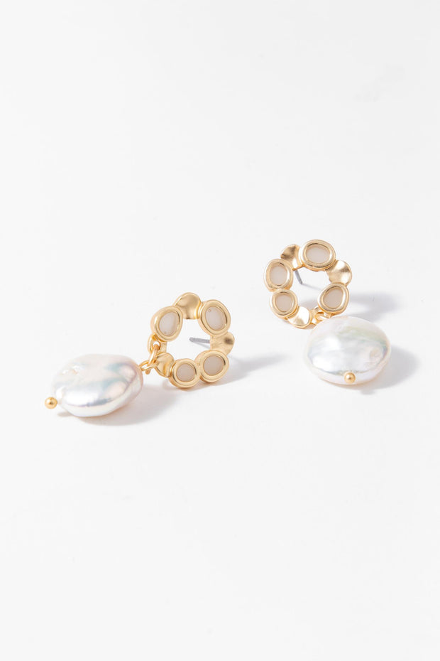 Gold Plated Freshwater Pearl Small Hook Drop Earrings - Lovisa